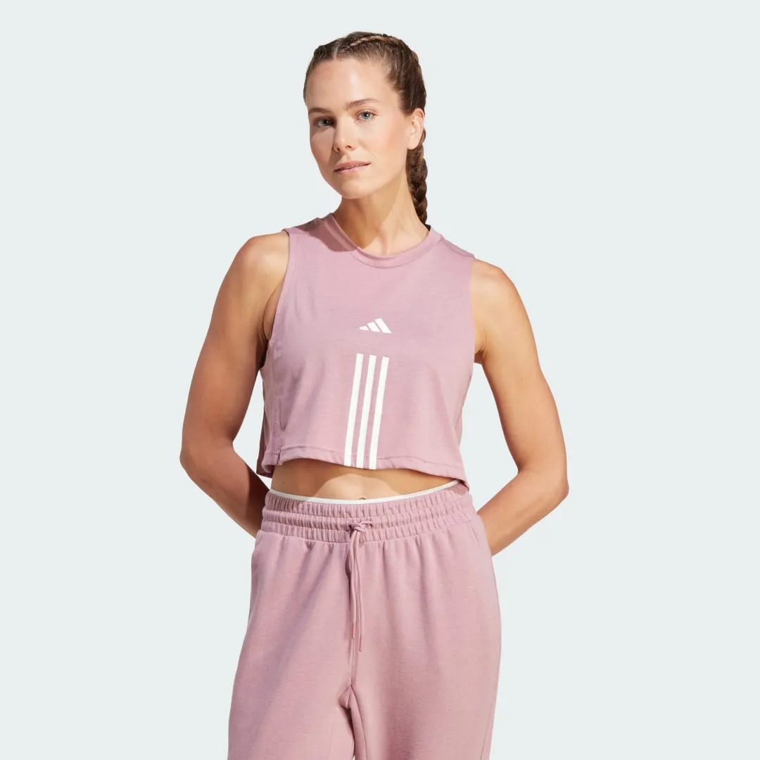 adidas Originals Train Essentials Train Cotton 3-Stripes Crop Top