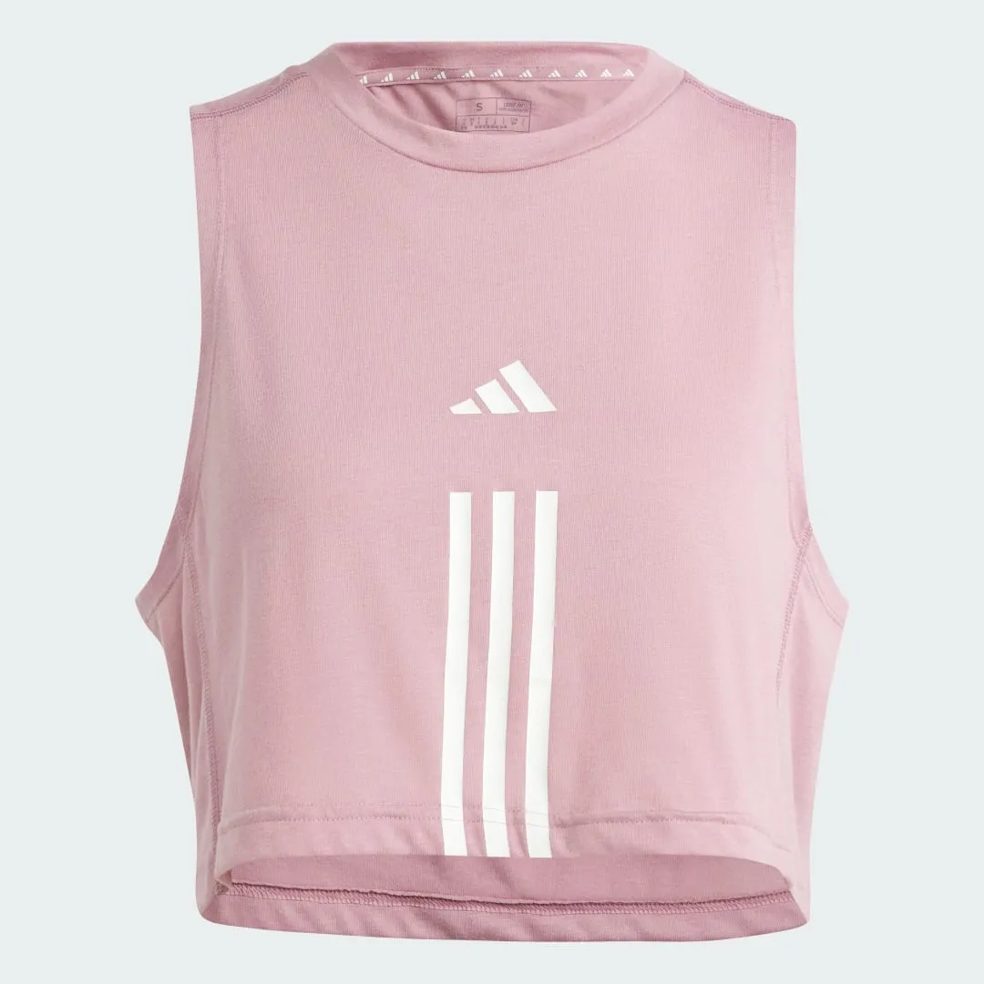 adidas Originals Train Essentials Train Cotton 3-Stripes Crop Top