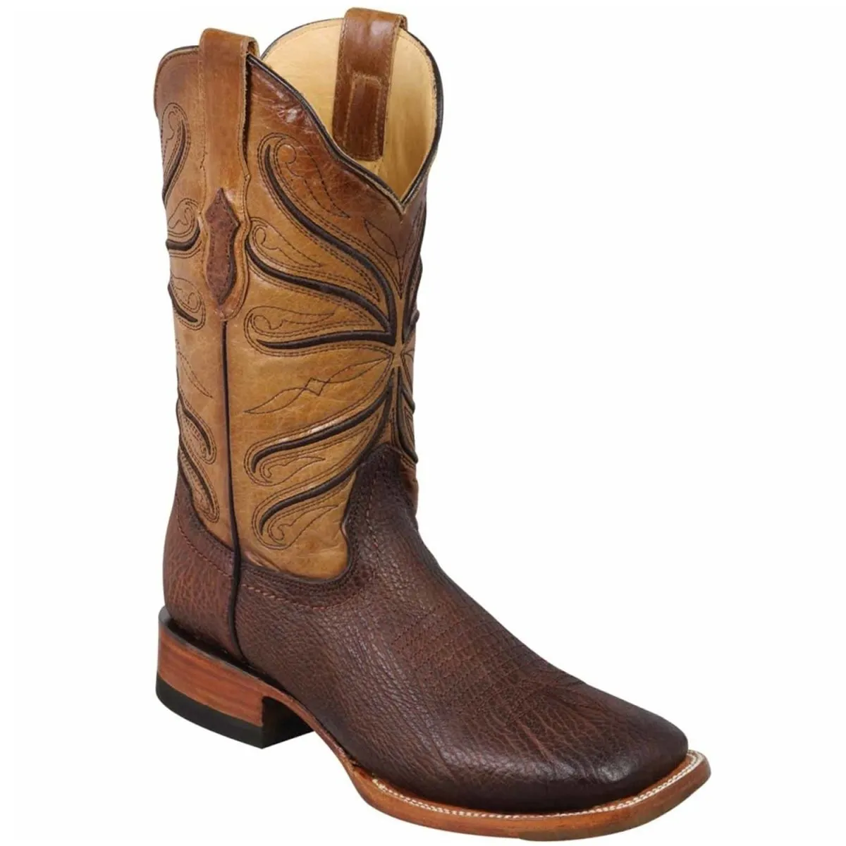 Botas de Cuello de Toro Original Horma Rodeo Cuadrada Q8223150