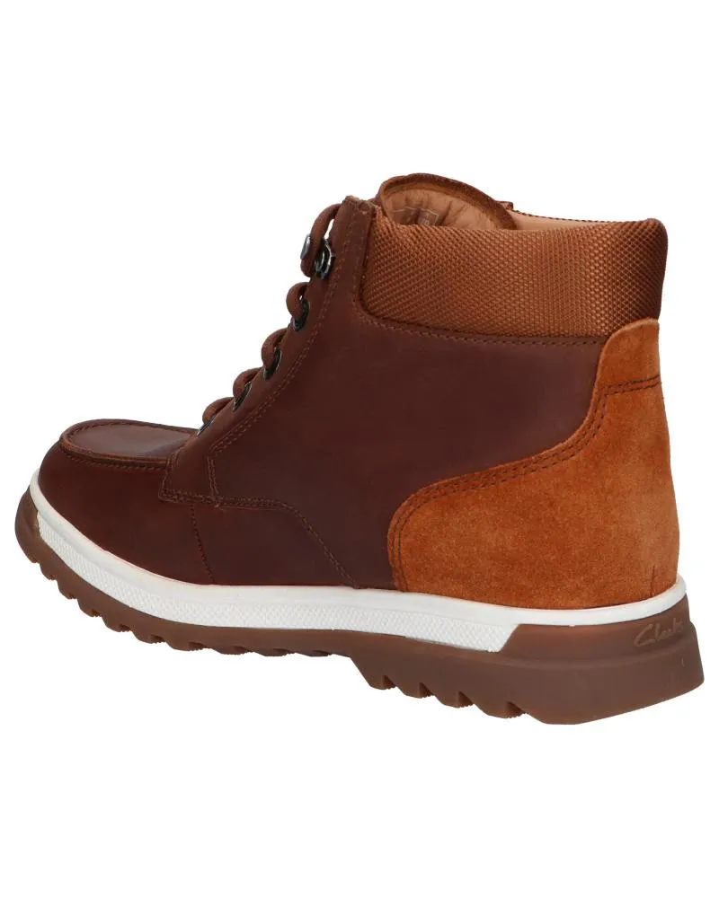 Botas de Hombre CLARKS 26152113 RIPWAY HIGTX DARK TAN LEA