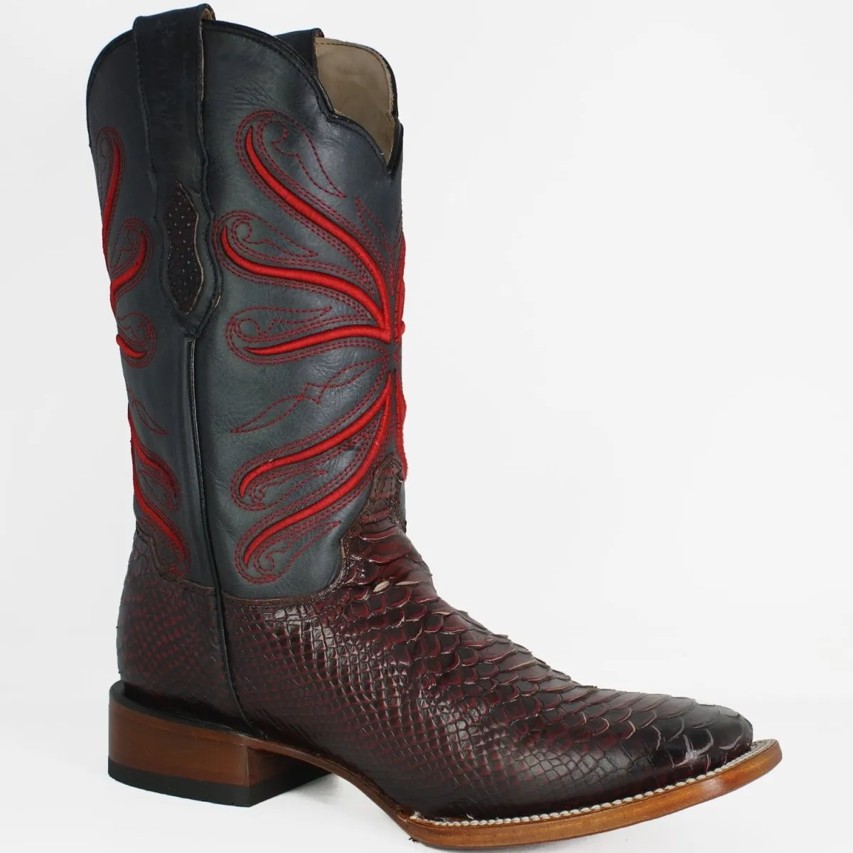 Botas de Piton Grabado Horma Rodeo Cuadrada Q822A5718