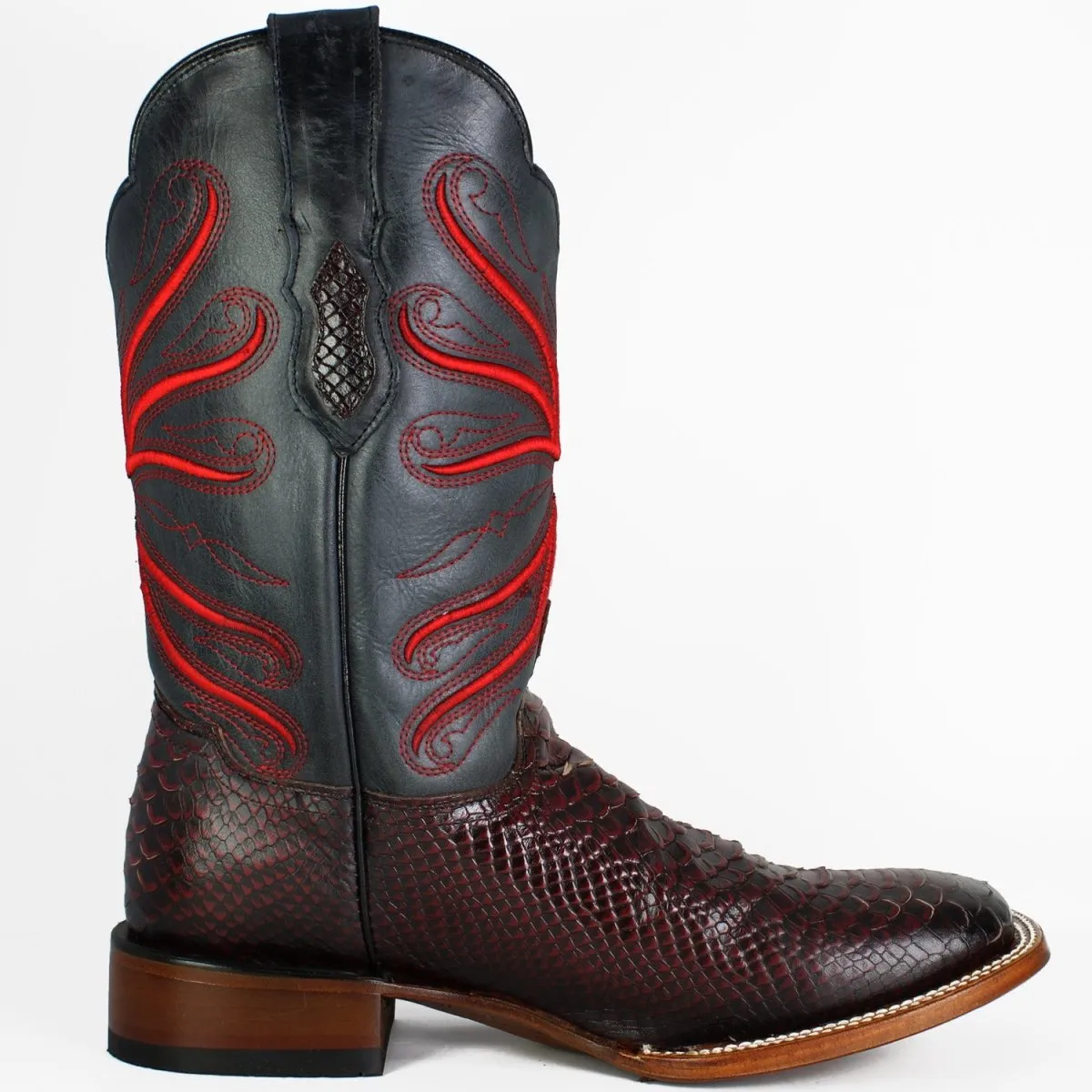 Botas de Piton Grabado Horma Rodeo Cuadrada Q822A5718