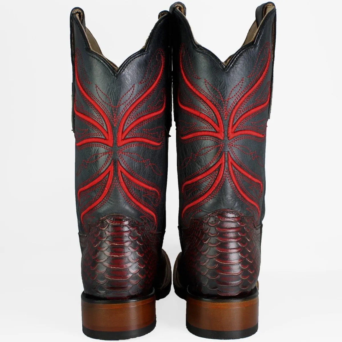 Botas de Piton Grabado Horma Rodeo Cuadrada Q822A5718