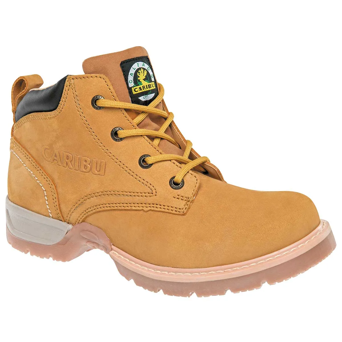 Botas industriales Exterior Piel Color Camel Para Hombre De Caribu