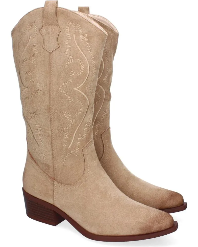 Botas PUNTOSALAO  de Mujer BOTAS ESTILO CAMPERO COMODO PARA MUJER COLOR BEIGE VRA-1161  VARIOS COLORES