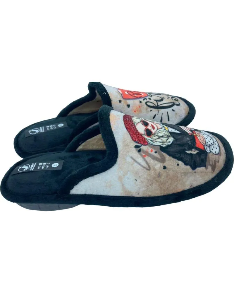 Calzado de casa de Mujer JAVER ZAPATILLA CASA RELAX NEGRO