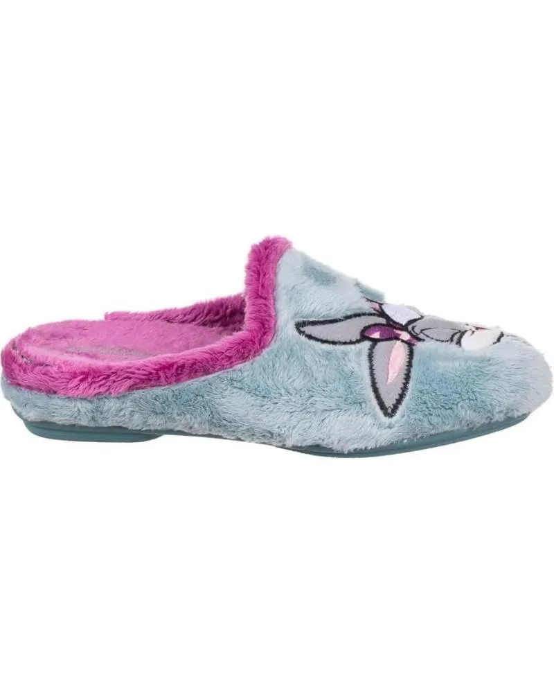 Calzado de casa VULCA-BICHA  de Mujer ZAPATILLA CONEJITA  AZUL