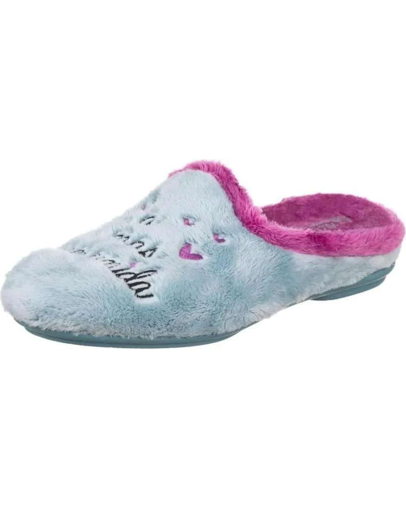 Calzado de casa VULCA-BICHA  de Mujer ZAPATILLA CONEJITA  AZUL