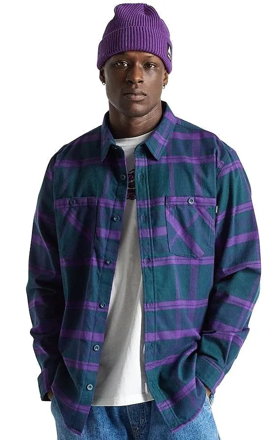 camisa Burton Favorite Flannel LS - Deep Emerald/Imperial Purple Plaid - men´s