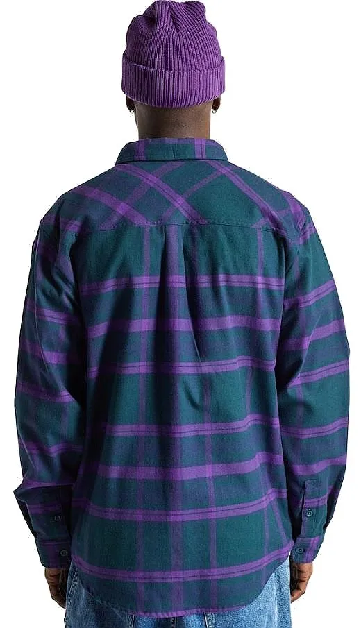 camisa Burton Favorite Flannel LS - Deep Emerald/Imperial Purple Plaid - men´s