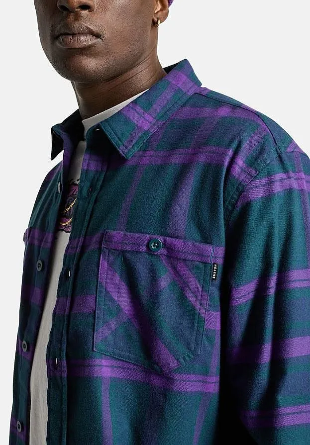 camisa Burton Favorite Flannel LS - Deep Emerald/Imperial Purple Plaid - men´s