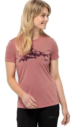 camisa Jack Wolfskin Hiking T W - Blush Powder - women´s