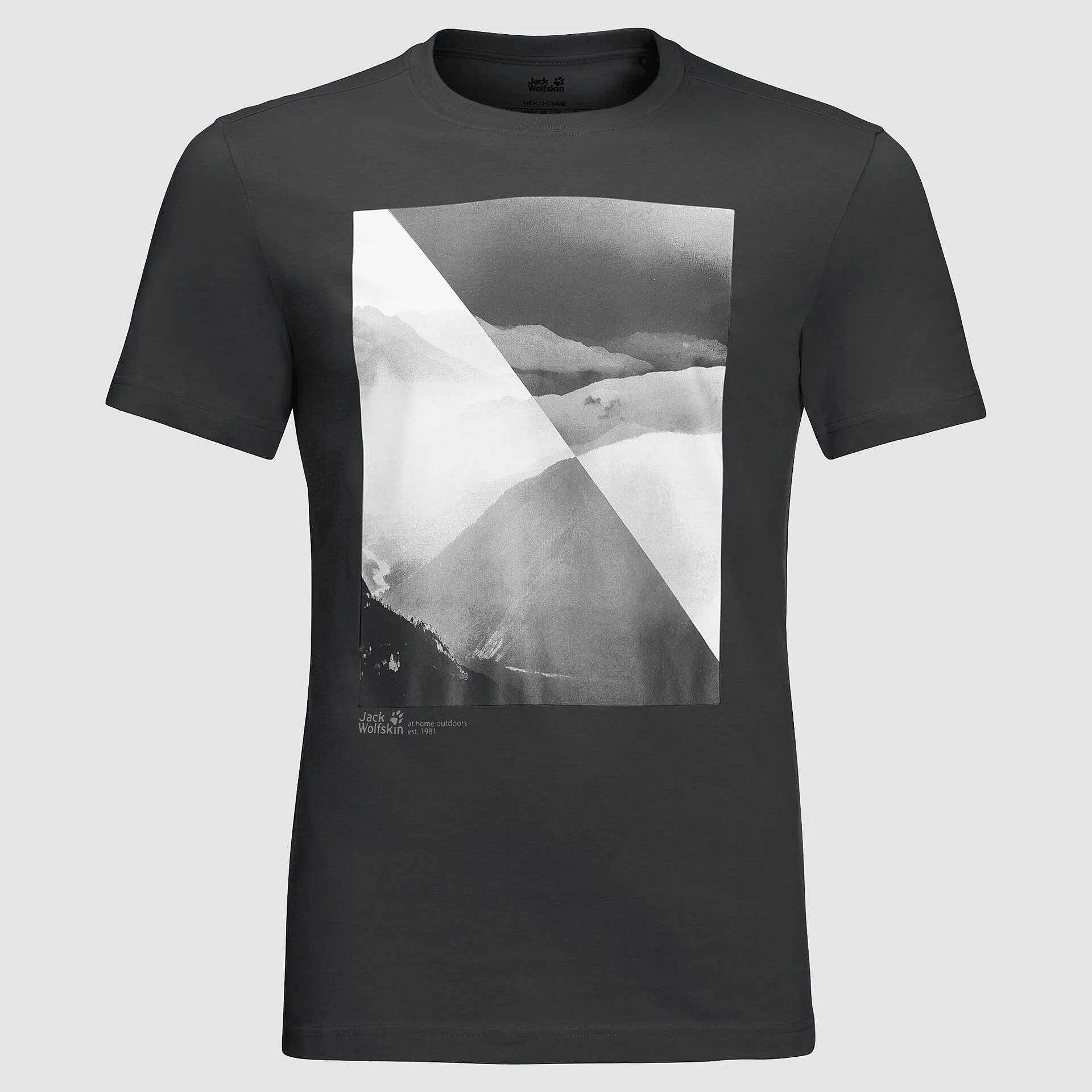 camisa Jack Wolfskin Mountain T - Black - men´s