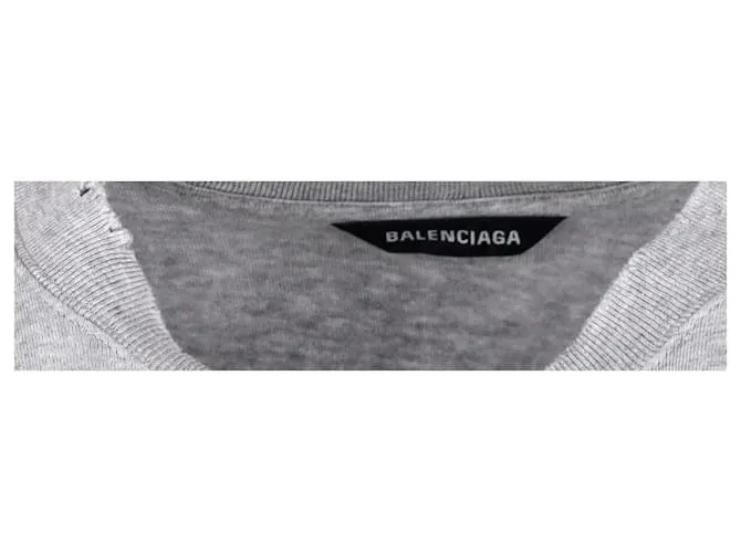 Camiseta a capas de algodón gris de la campaña política de Balenciaga 