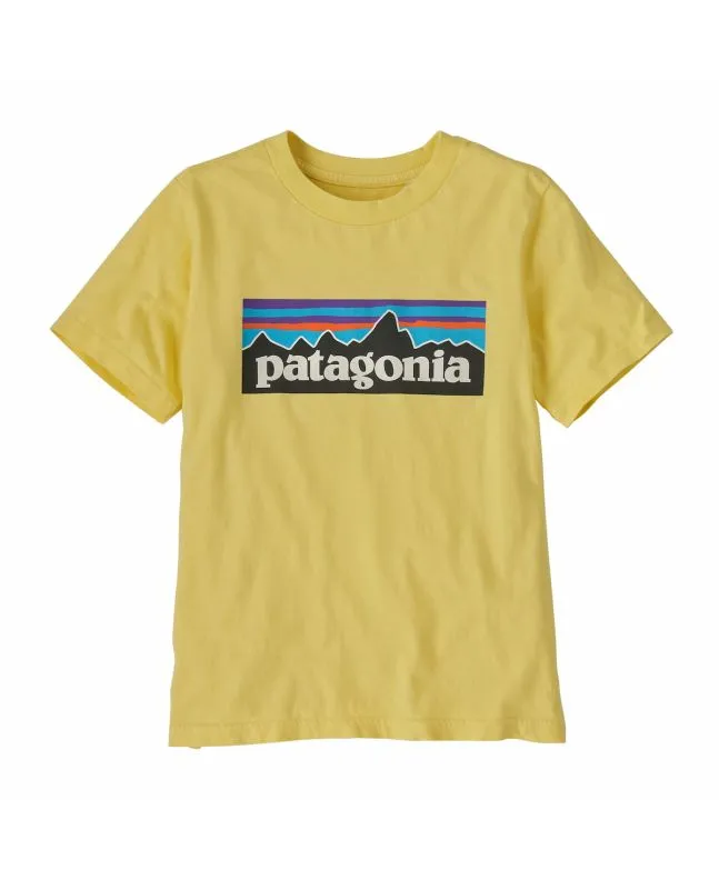 Camiseta Patagonia Kids P-6 Logo Milled Yellow