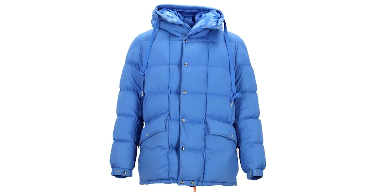 Chaqueta corta acolchada Moncler Grimblat en algodón azul 