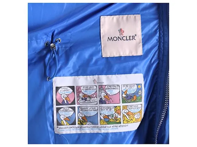 Chaqueta corta acolchada Moncler Grimblat en algodón azul 