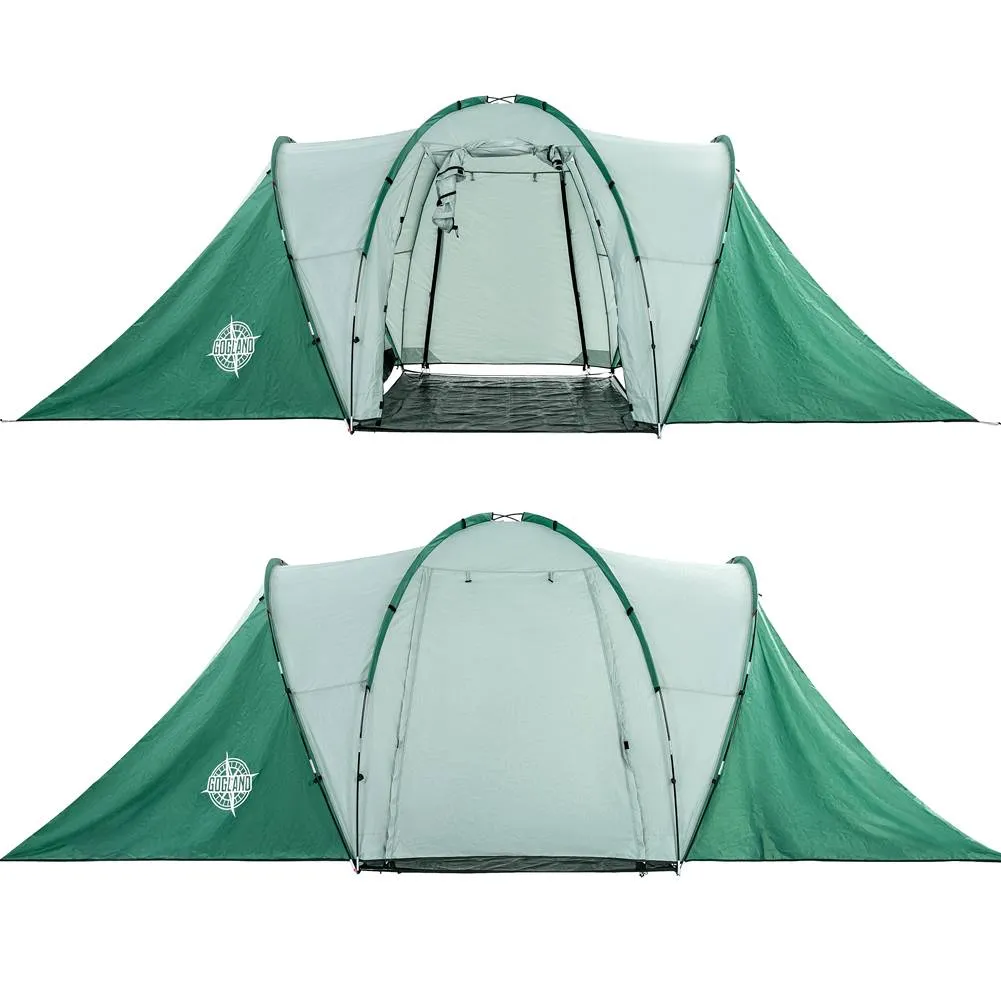 GOGLAND "Big Camping" Premium 6 personas Tienda de campaña con 2 camarotes