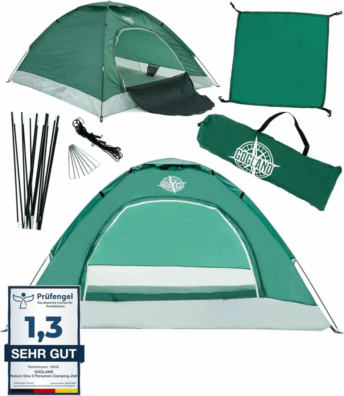 GOGLAND "Nature One" Camping para 2 personas Tienda de campaña