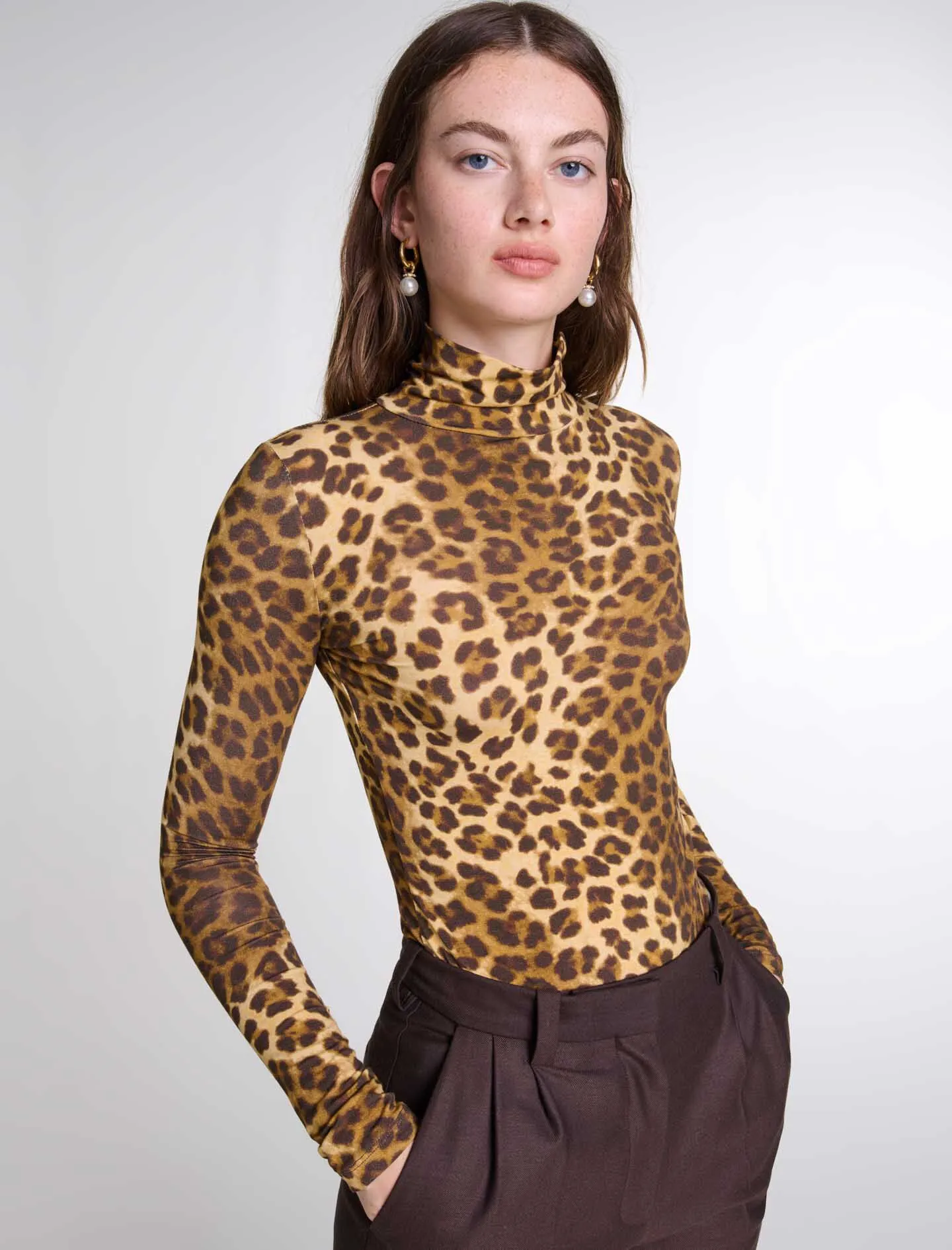 Jersey con estampado de leopardo