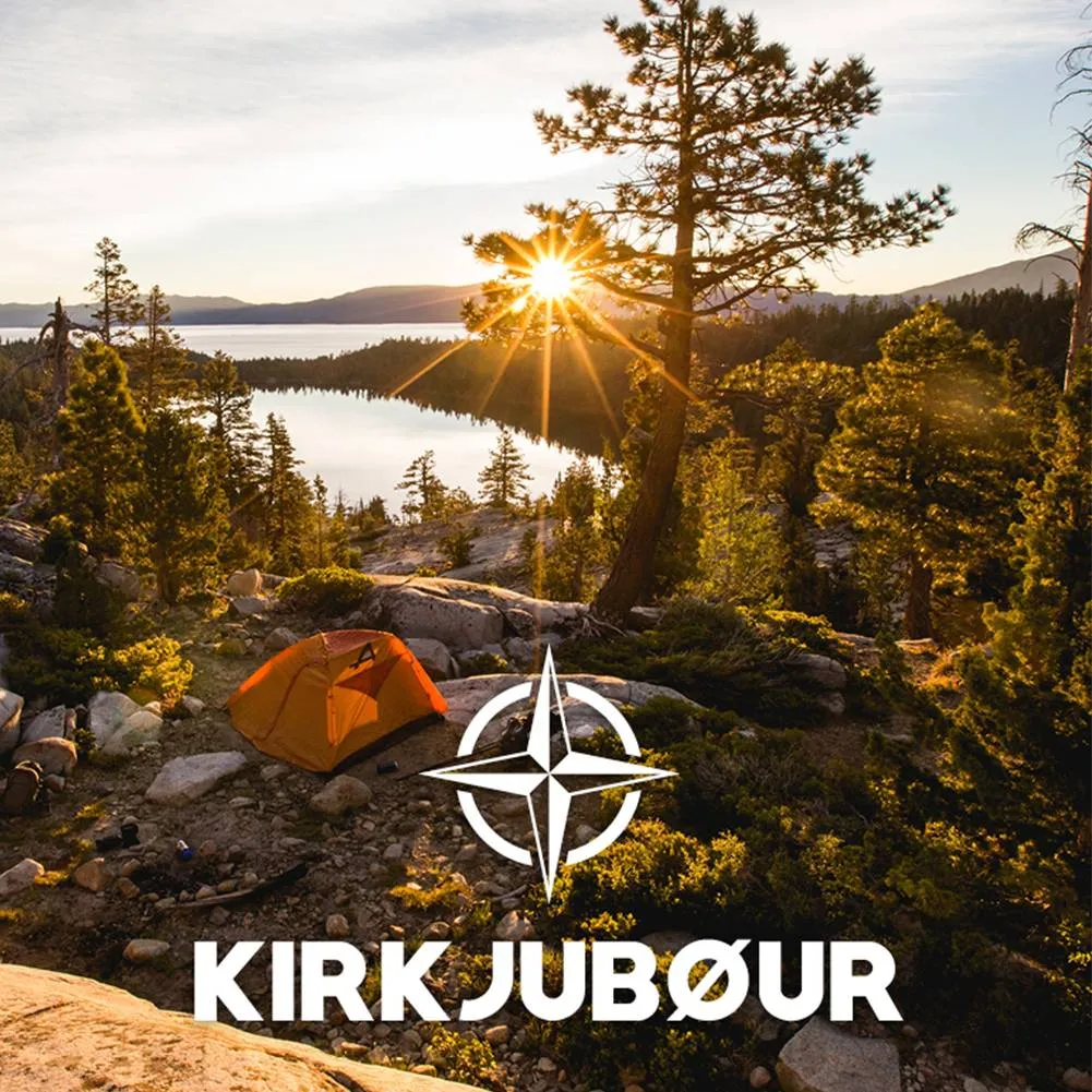 KIRKJUBØUR® "Vindr" Camping 2 personas Tienda de campaña turquesa