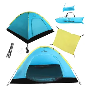 KIRKJUBØUR® "Vindr" Camping 2 personas Tienda de campaña turquesa