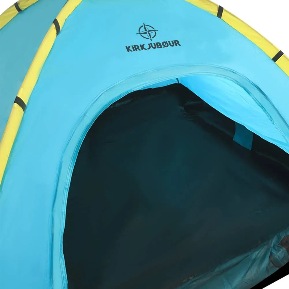 KIRKJUBØUR® "Vindr" Camping 2 personas Tienda de campaña turquesa