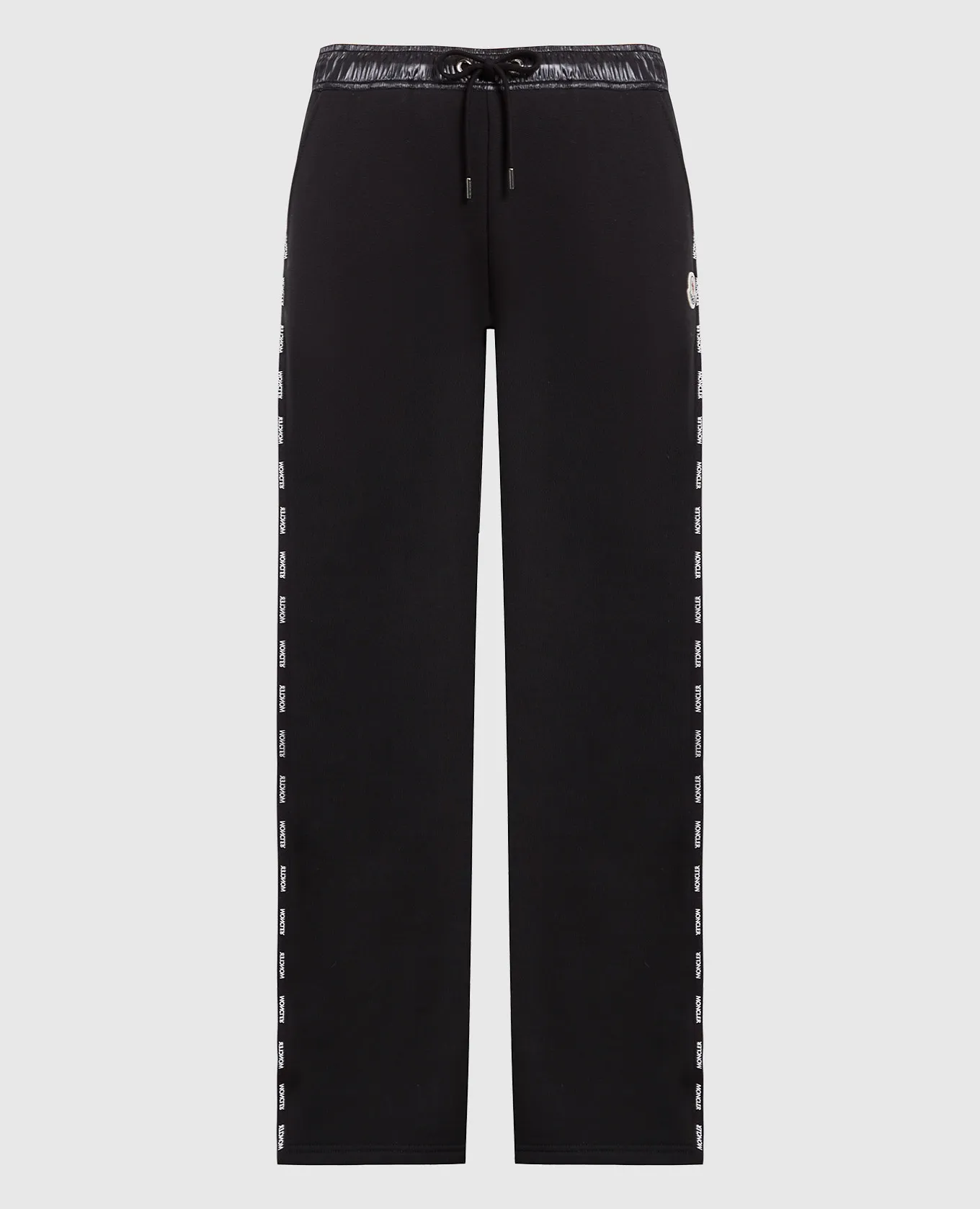 Moncler Black sports pants with contrasting stripes