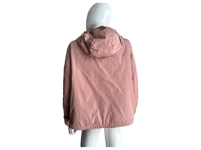 Moncler chaqueta bomber plateada adornada Rosa 