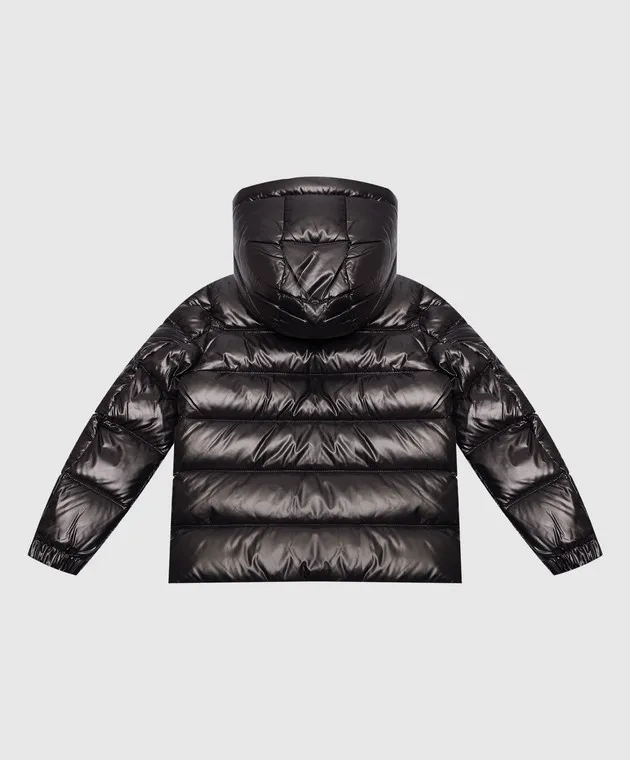 Moncler ENFANT Children's black down jacket with a logo