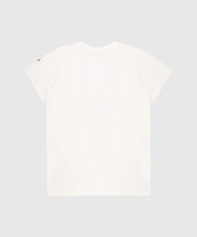 Moncler ENFANT Children's white t-shirt with logo