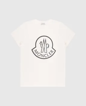 Moncler ENFANT Children's white t-shirt with logo