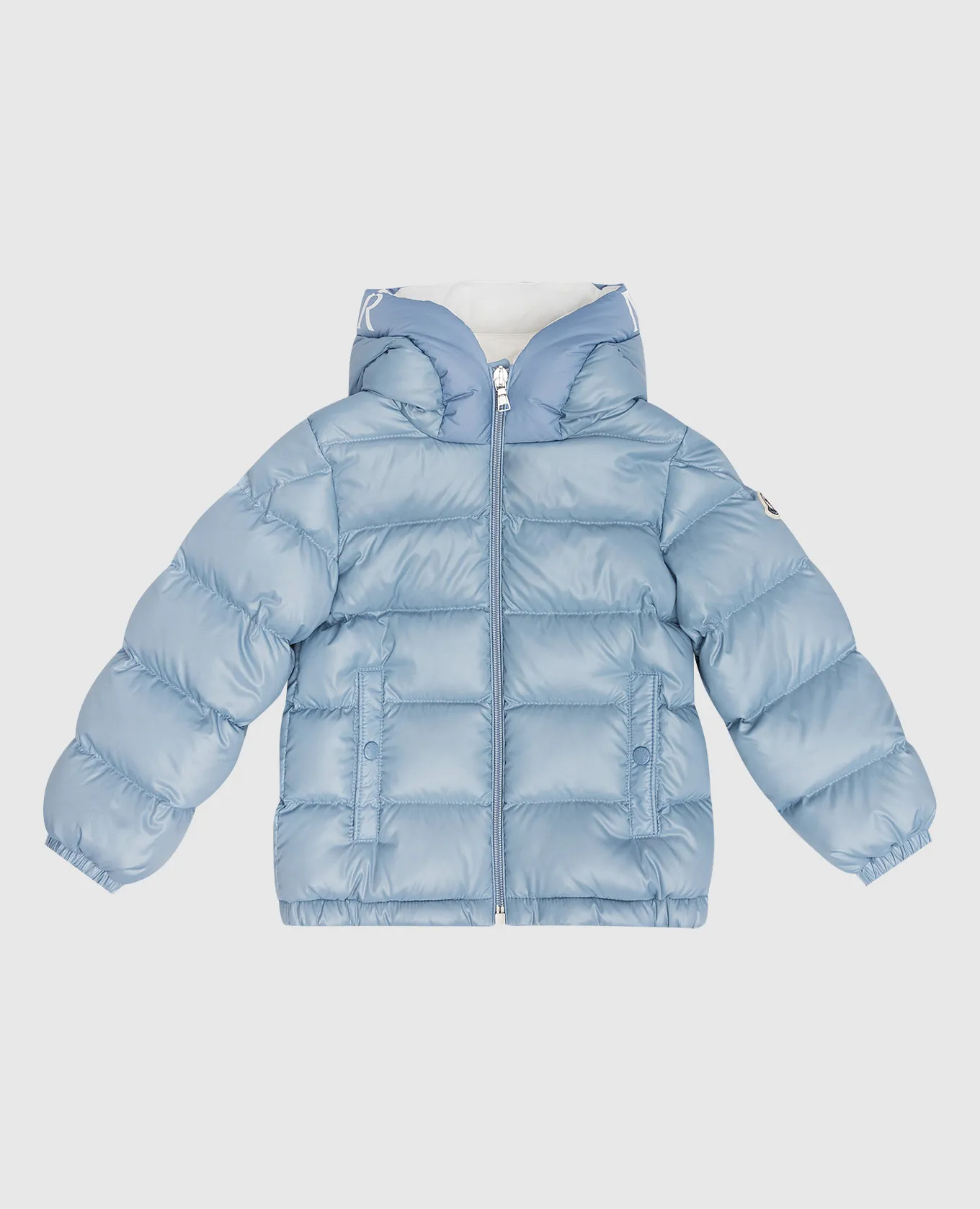 Moncler ENFANT Salzman children's blue down jacket with logo