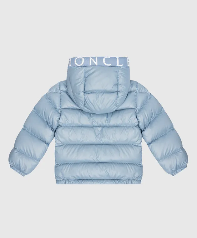 Moncler ENFANT Salzman children's blue down jacket with logo