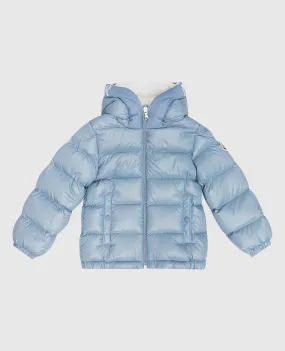 Moncler ENFANT Salzman children's blue down jacket with logo