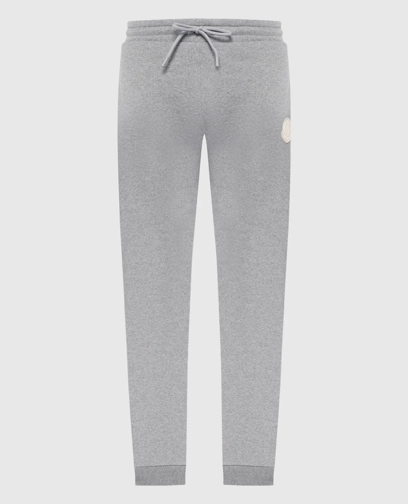 Moncler Gray joggers with logo patch