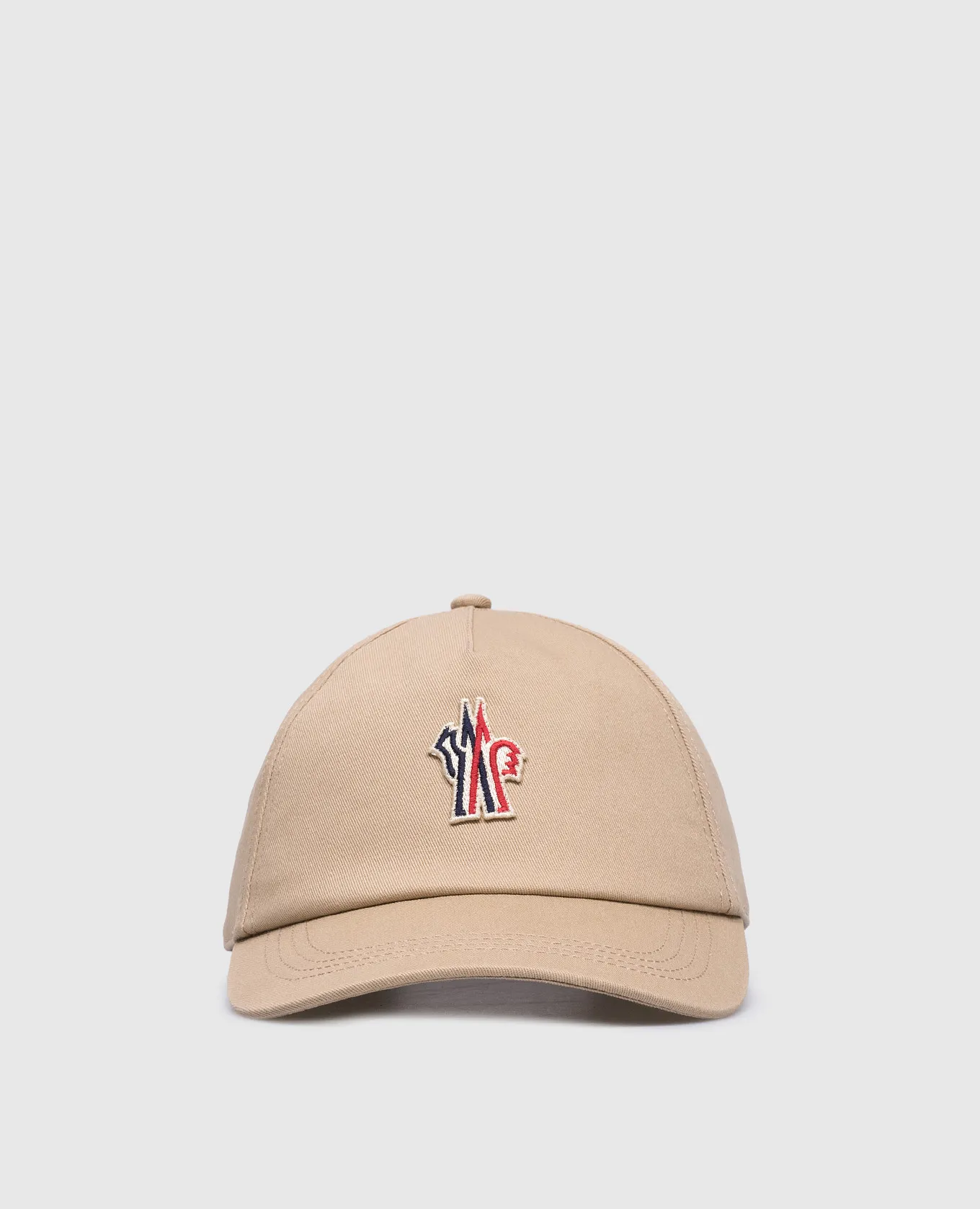 Moncler Grenoble Beige cap with logo patch