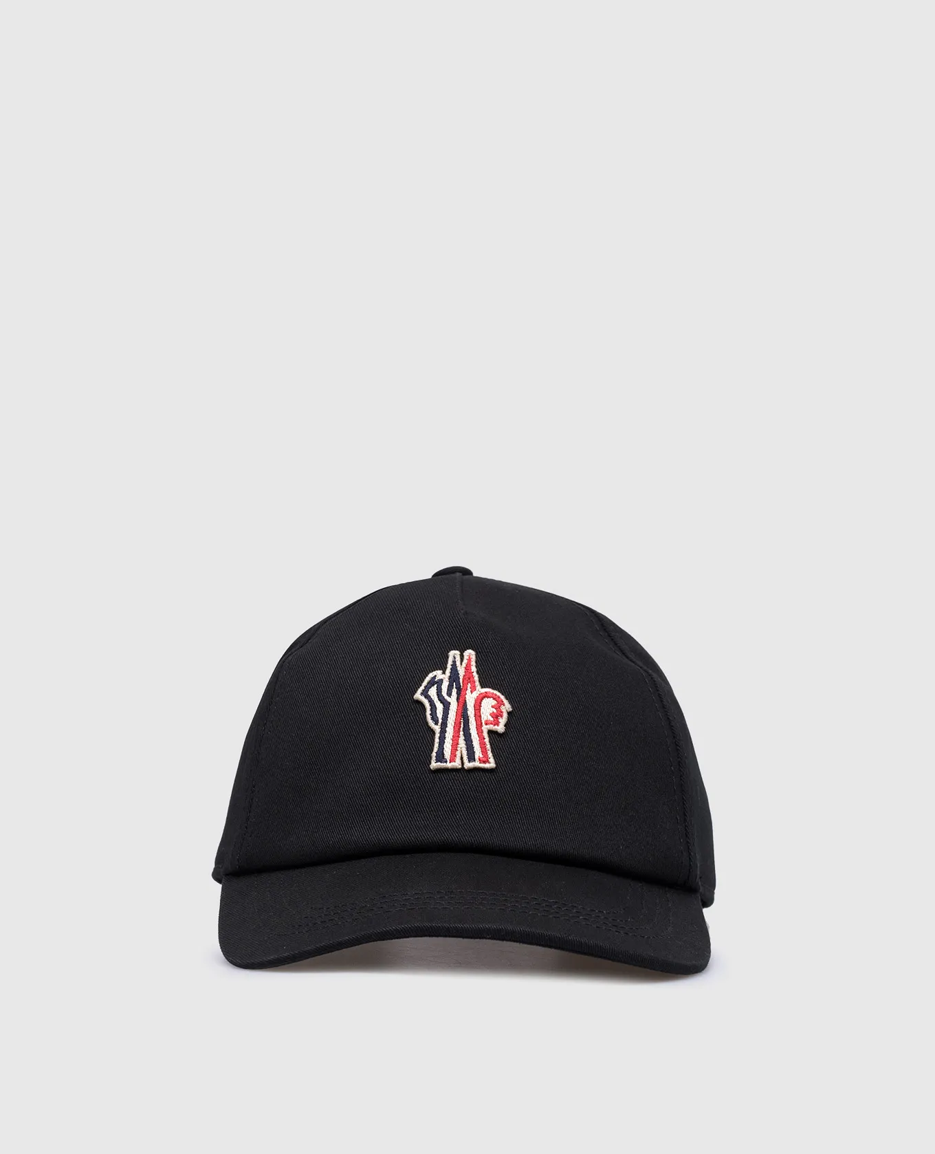 Moncler Grenoble Black cap with logo patch