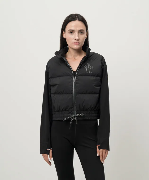 Moncler Grenoble Black combo jacket with logo