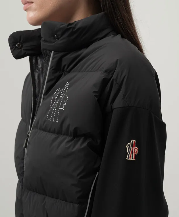 Moncler Grenoble Black combo jacket with logo