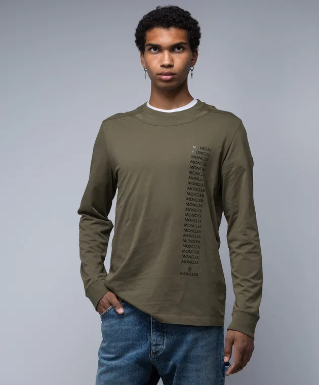 Moncler Khaki longsleeve with logo