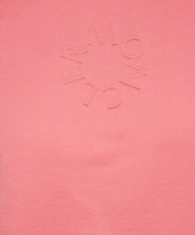 Moncler Pink sweatshirt with textured logo