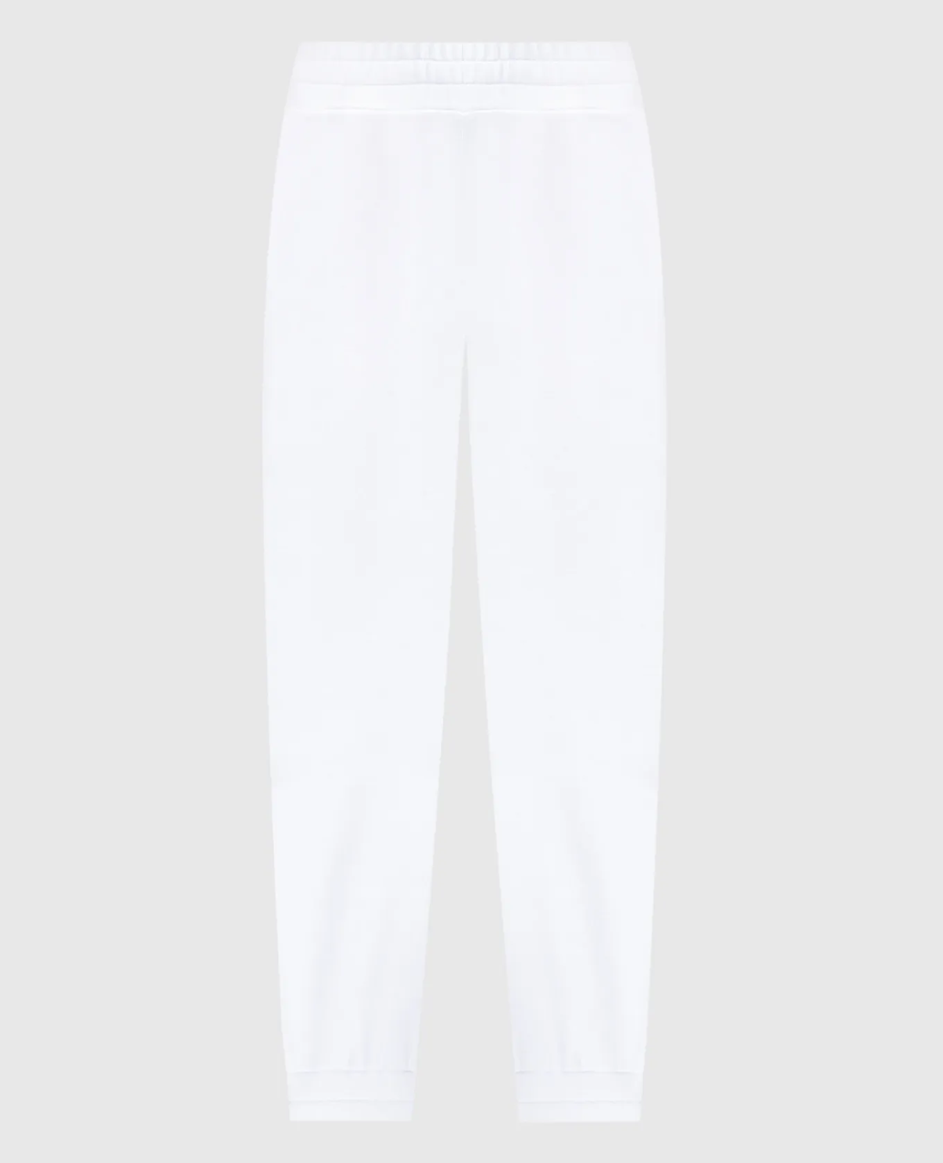 Moncler White joggers with textured logo