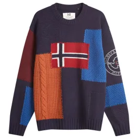 Napapijri Patchwork Knit Sweatshirt