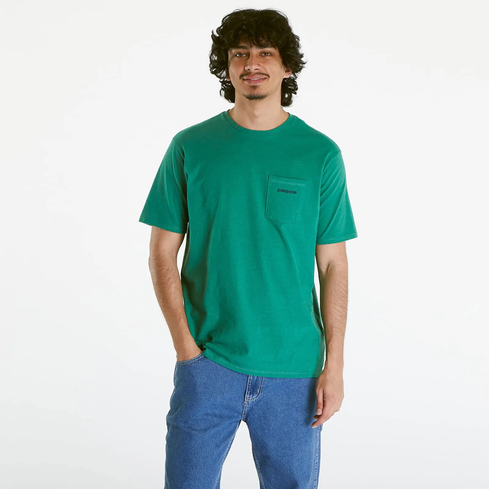 Patagonia Boardshort Logo Pocket Responsibili-Tee Gather Green