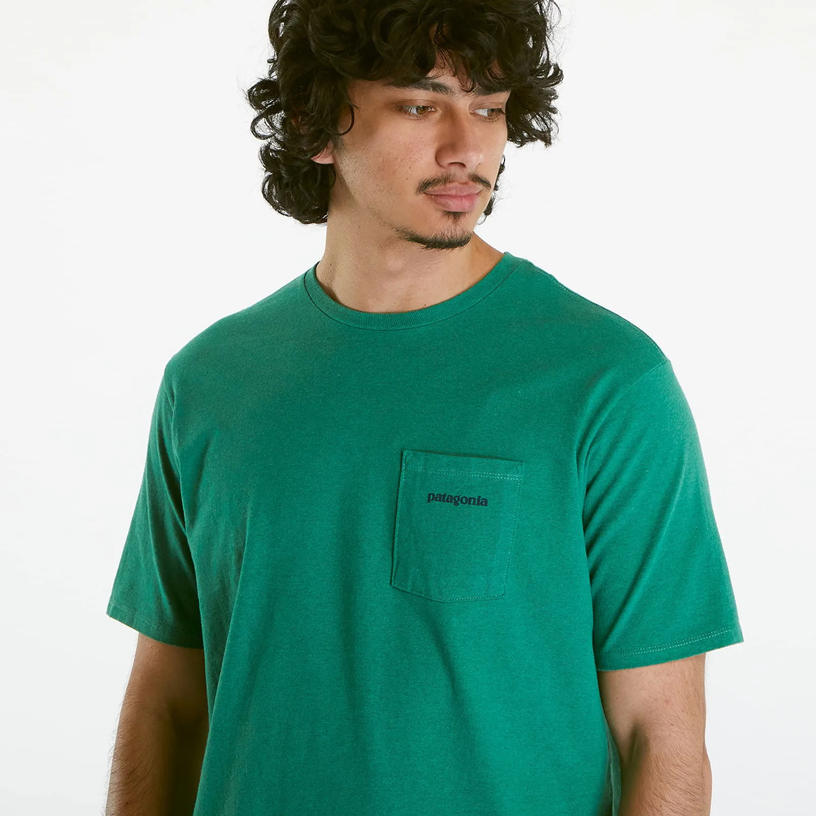 Patagonia Boardshort Logo Pocket Responsibili-Tee Gather Green