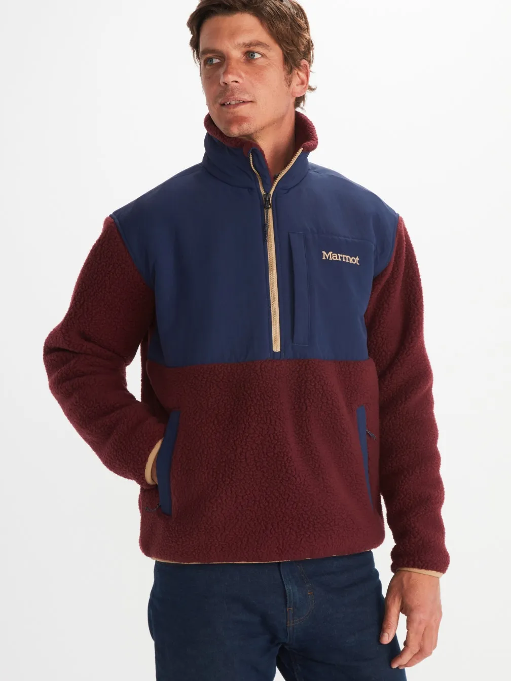 Polar Hombre Marmot Wiley Polartec 1/2 Zip