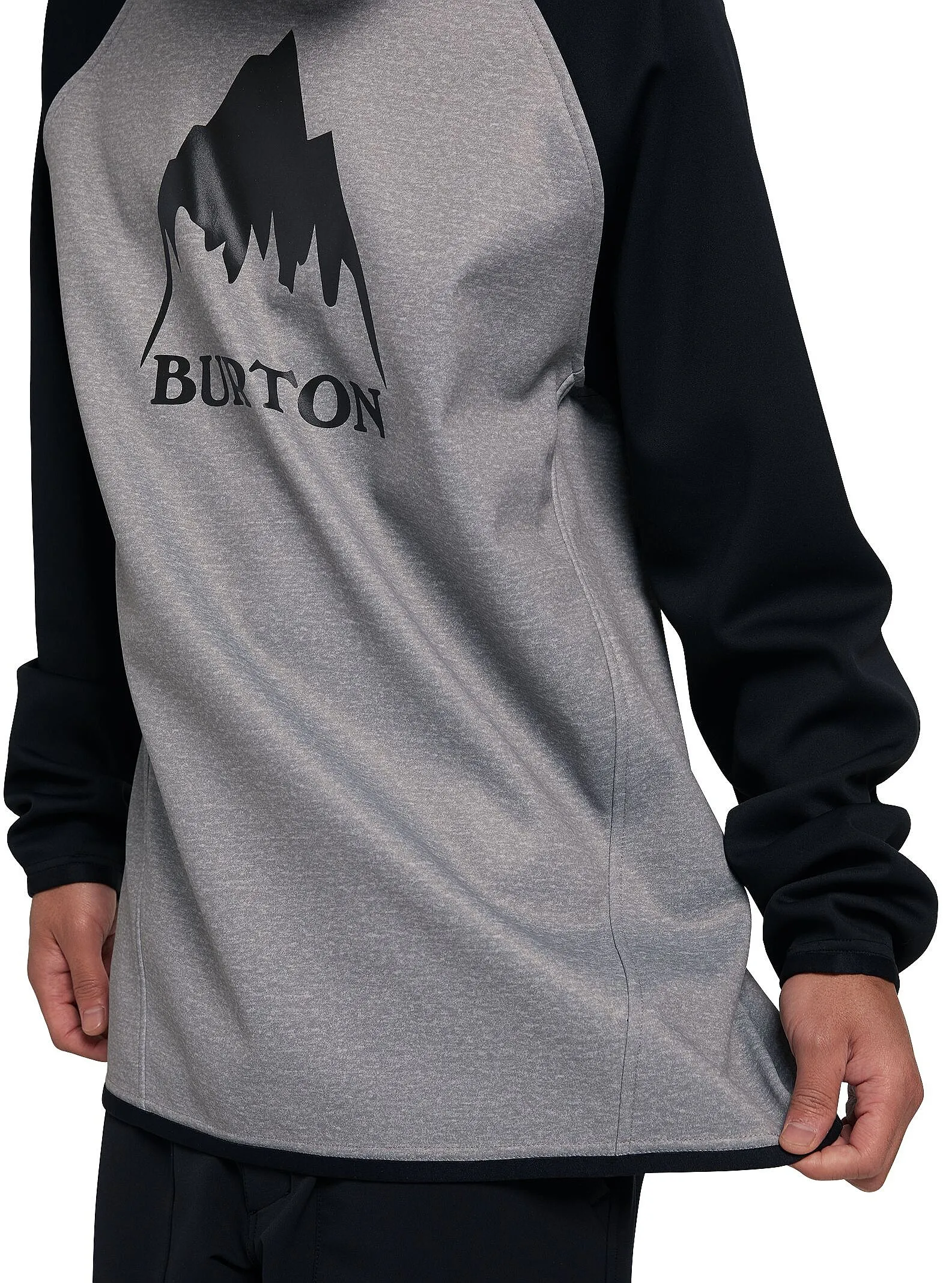 sudadera Burton Crown Weatherproof Crew - Gray Heather/True Black - men´s