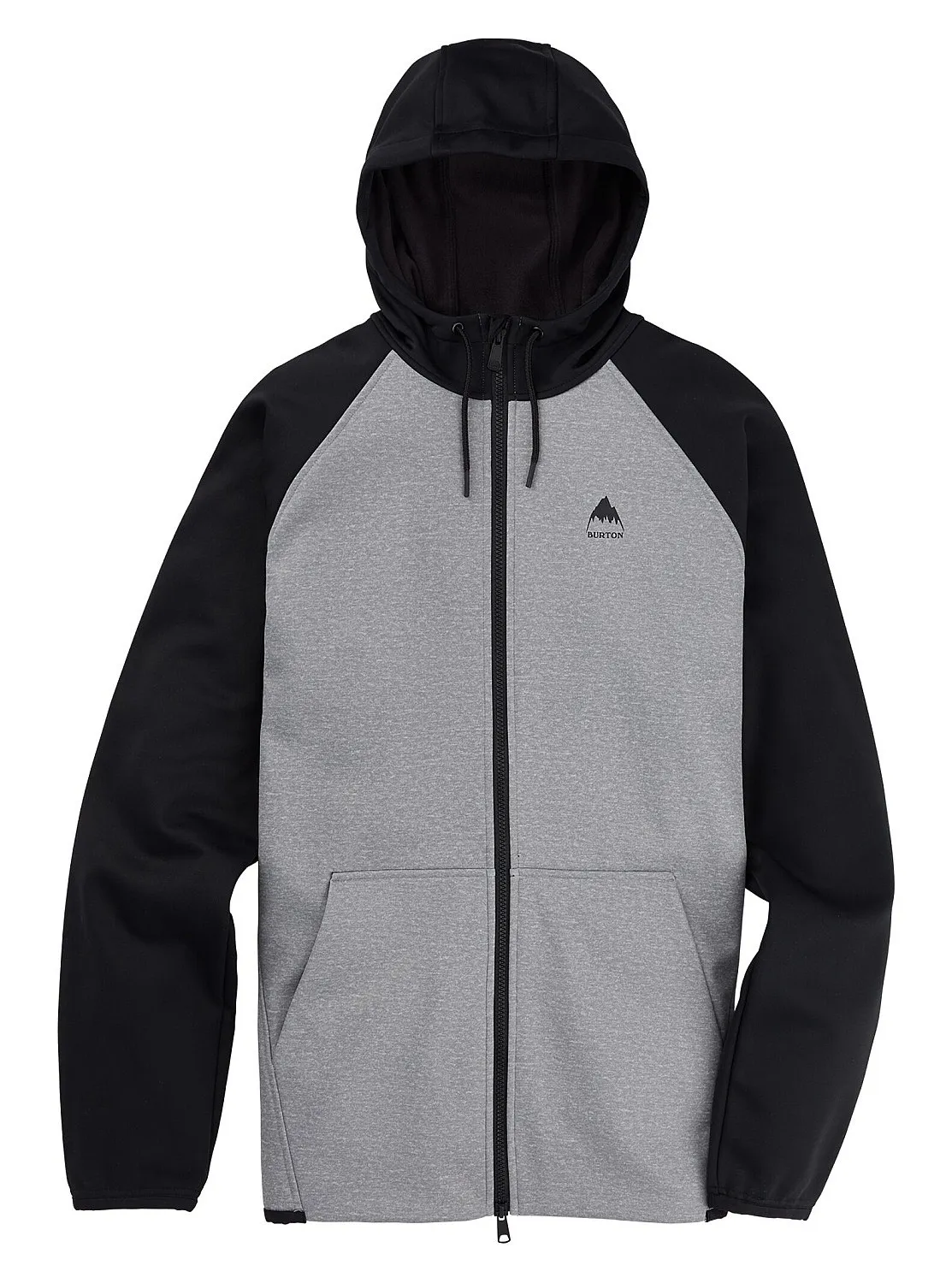 sudadera Burton Crown Weatherproof Fleece Zip - Gray Heather/True Black - men´s