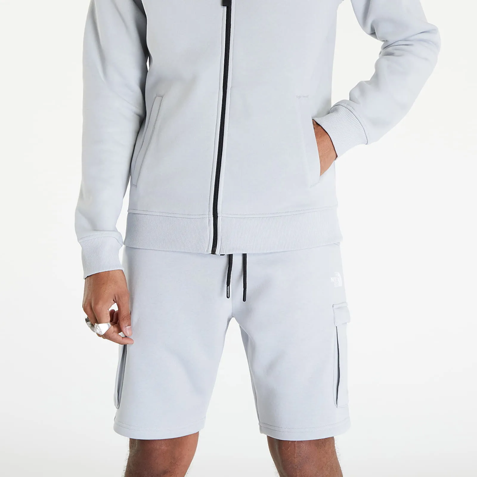 The North Face Icons Full Zip Hoodie High Rise Grey